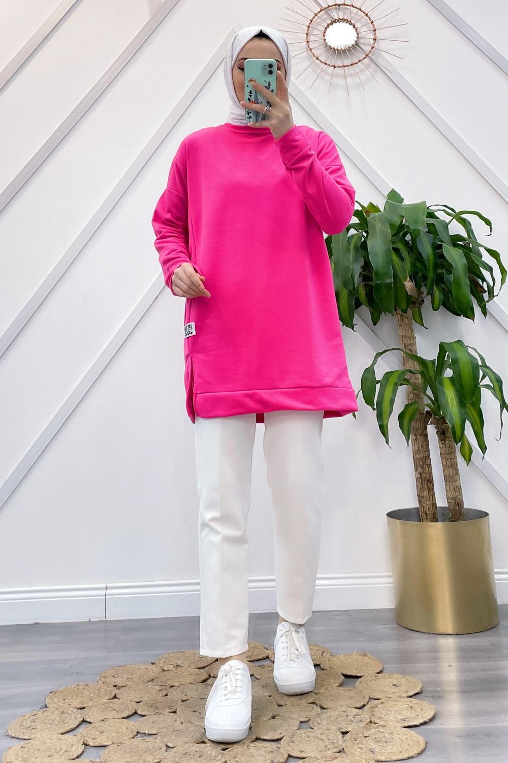 YIRTMAÇLI BASİC SWEAT