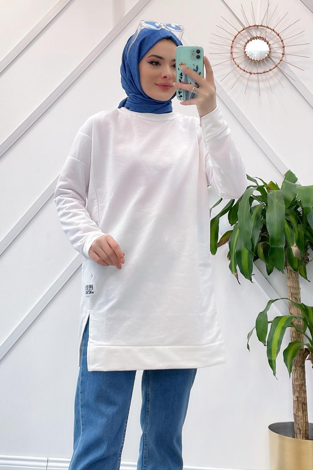 YIRTMAÇLI BASİC SWEAT