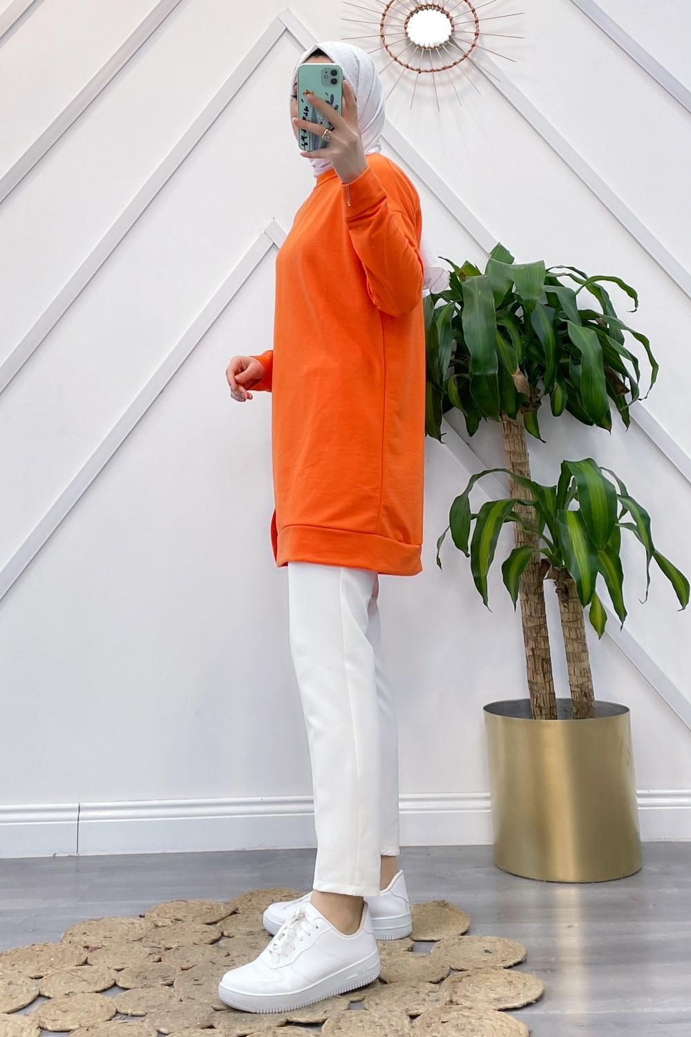 YIRTMAÇLI BASİC SWEAT