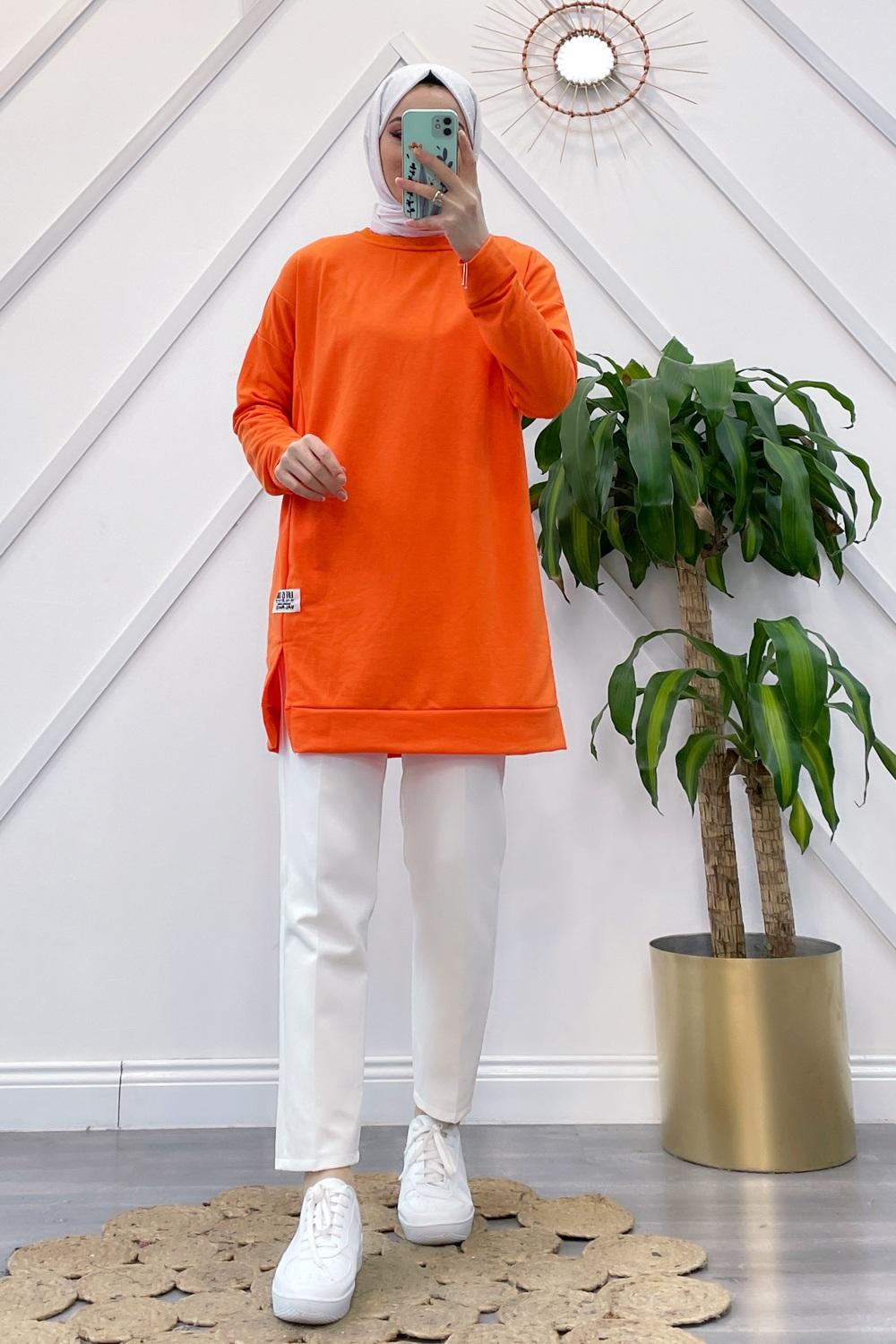 YIRTMAÇLI BASİC SWEAT