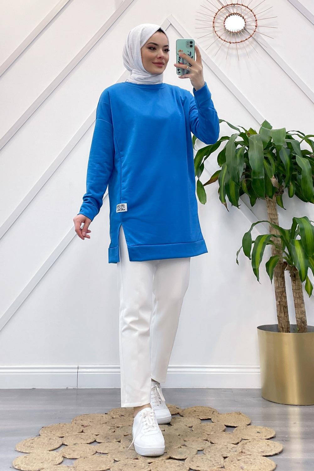 YIRTMAÇLI BASİC SWEAT