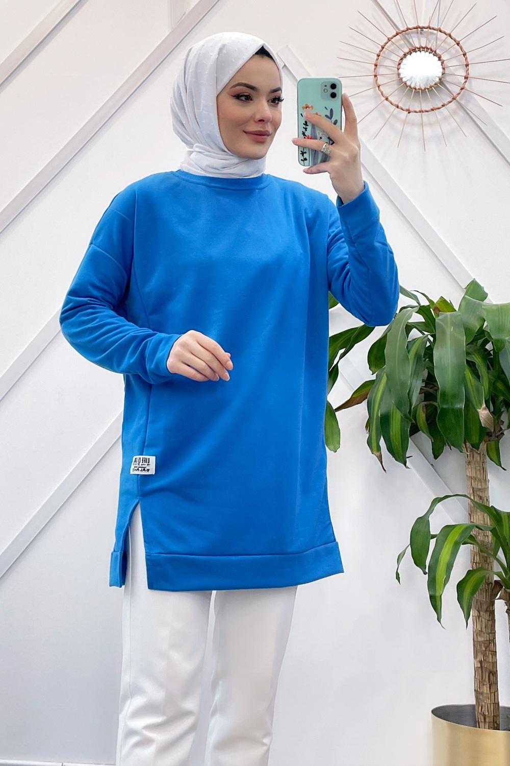 YIRTMAÇLI BASİC SWEAT