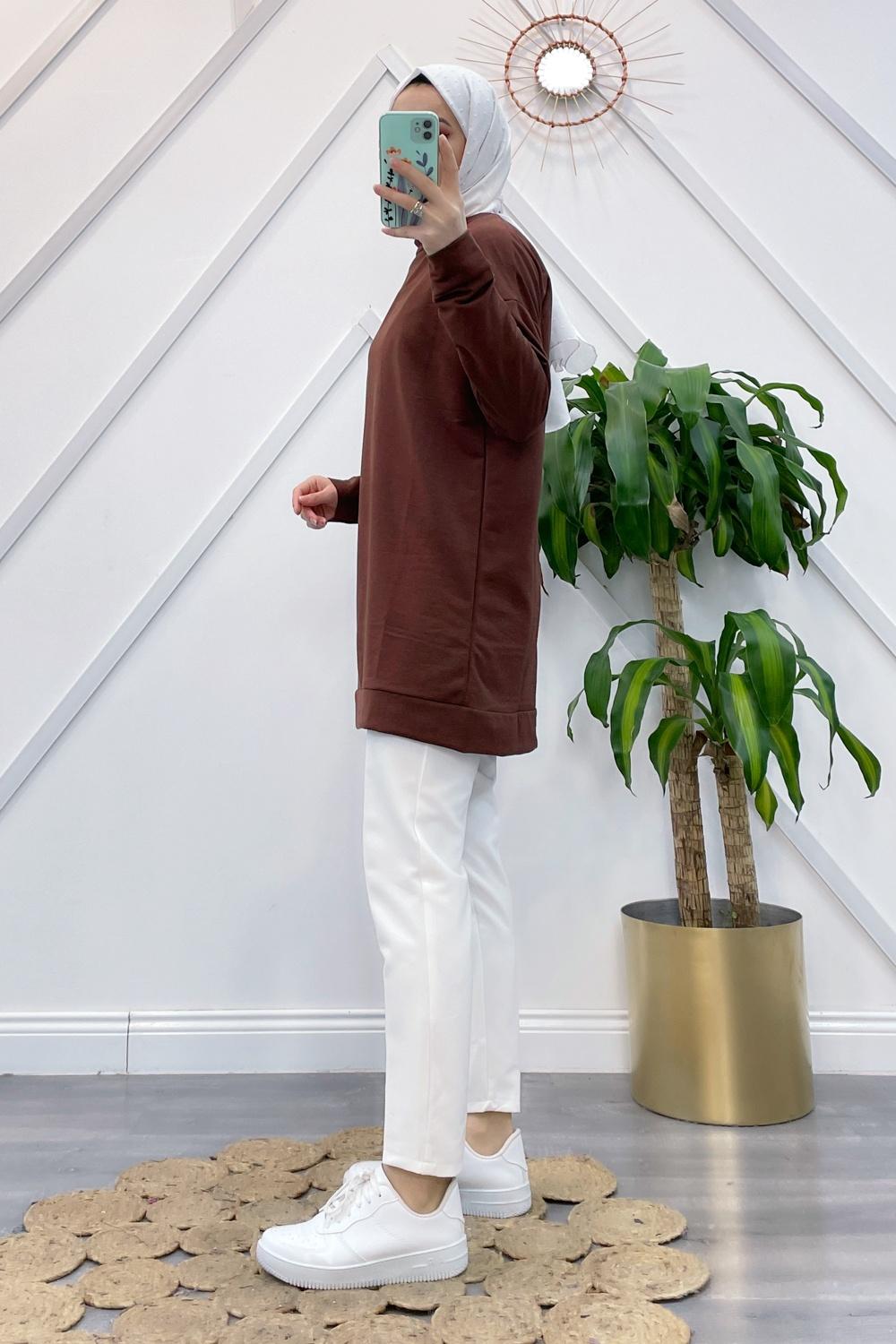 YIRTMAÇLI BASİC SWEAT