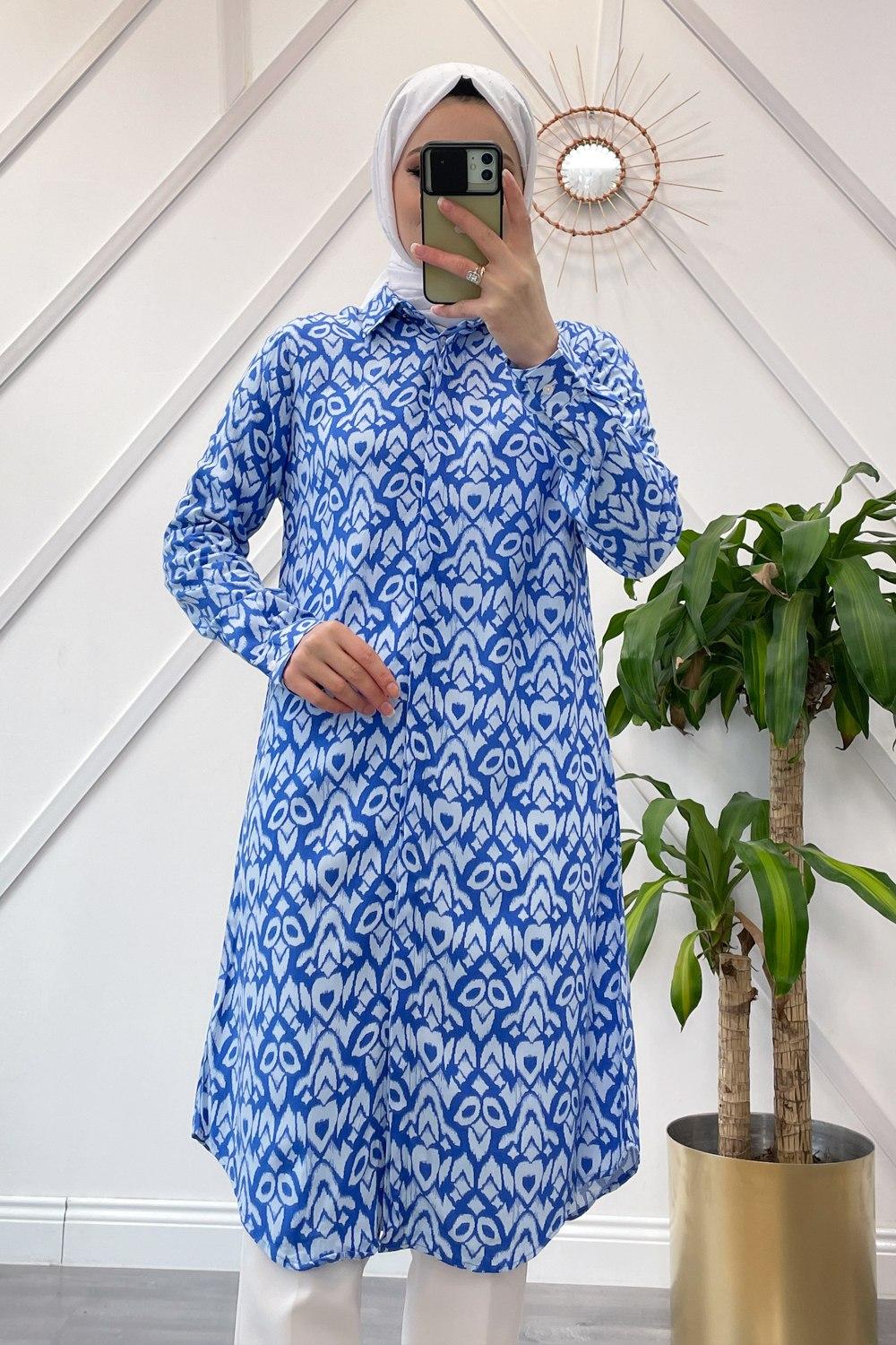 ŞAL DESEN VİSKON GÖMLEK