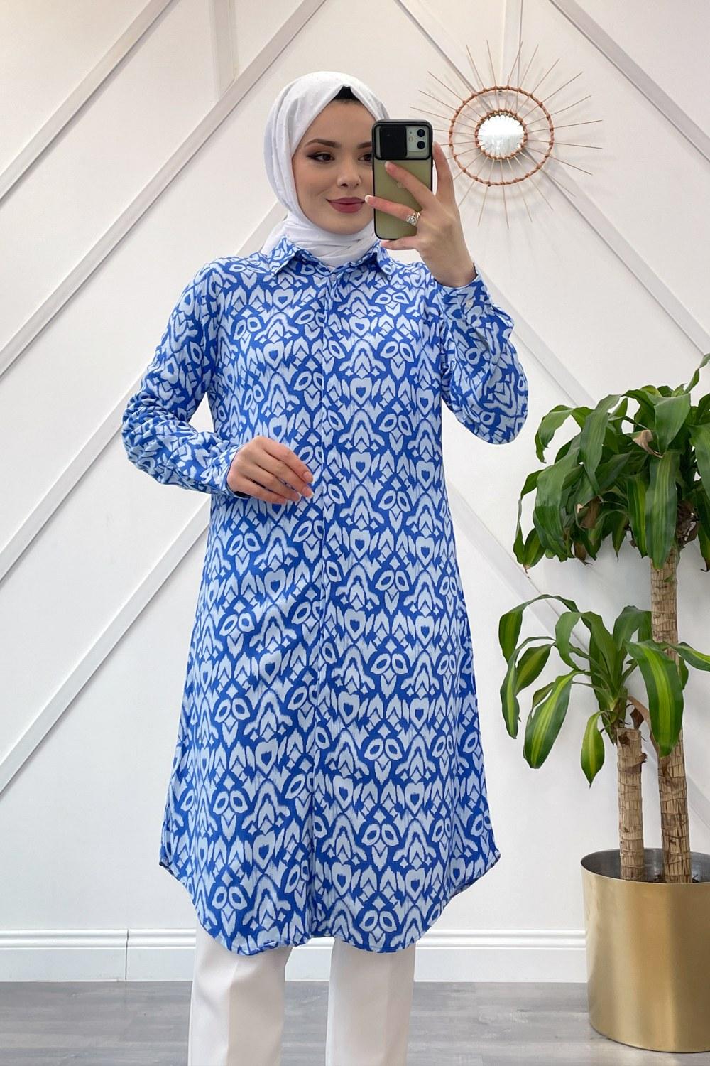 ŞAL DESEN VİSKON GÖMLEK