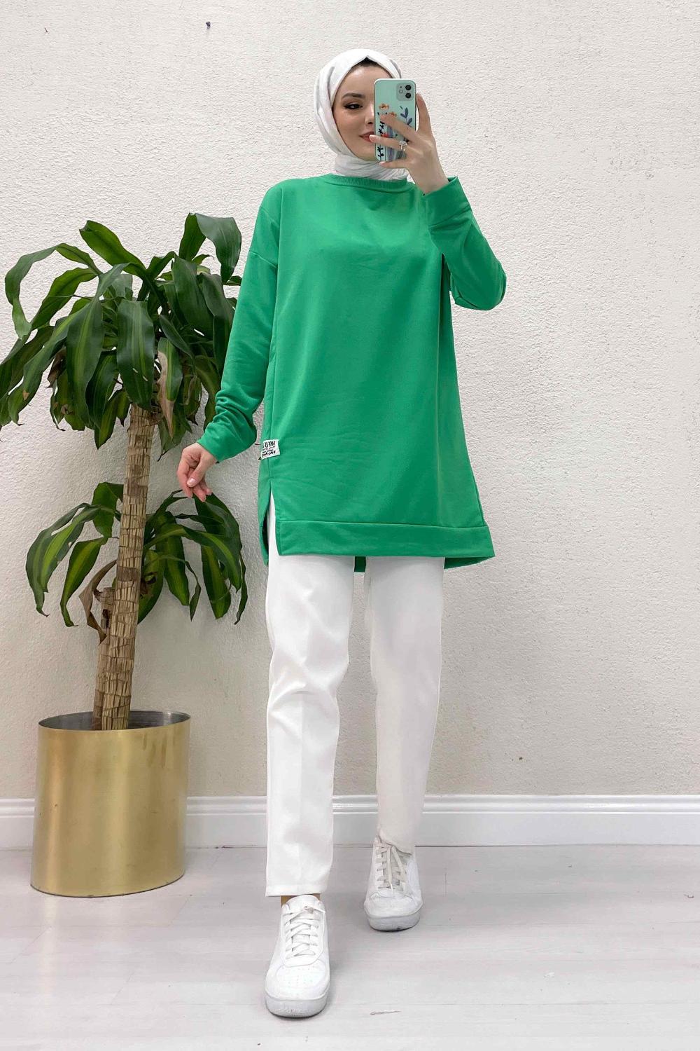 YIRTMAÇLI BASİC SWEAT