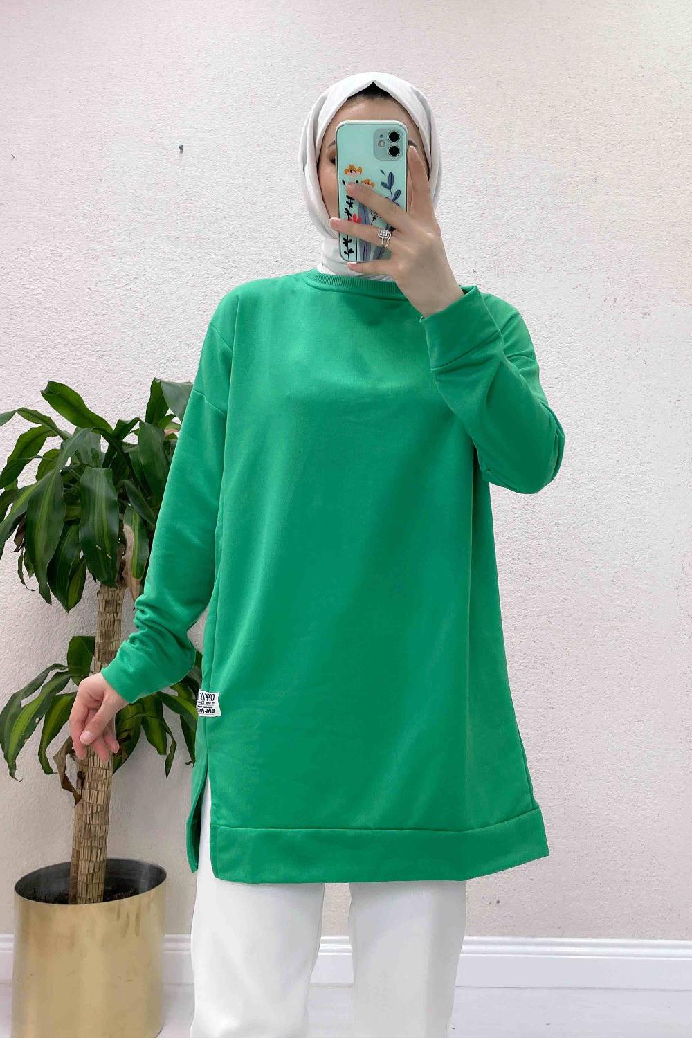 YIRTMAÇLI BASİC SWEAT