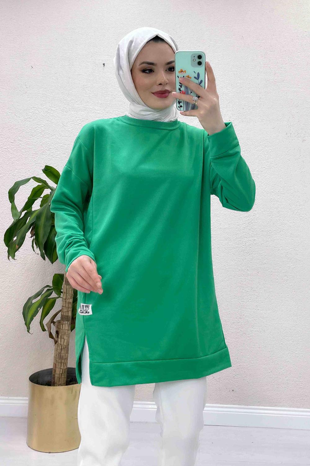 YIRTMAÇLI BASİC SWEAT