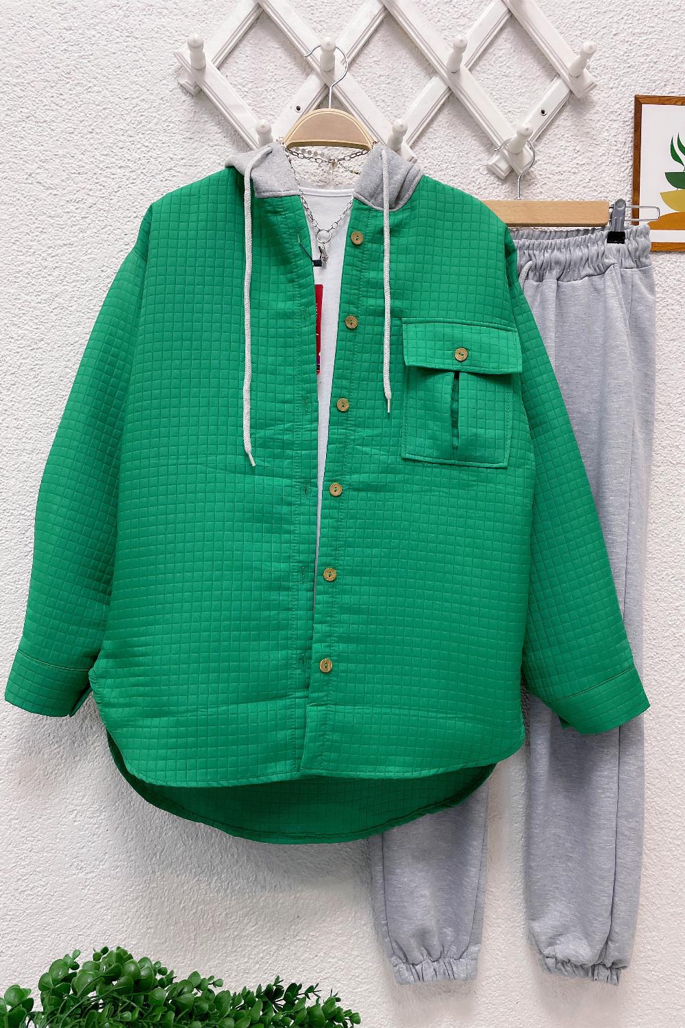 TEK CEPLİ KAPŞONLU KAPİTONE CEKET