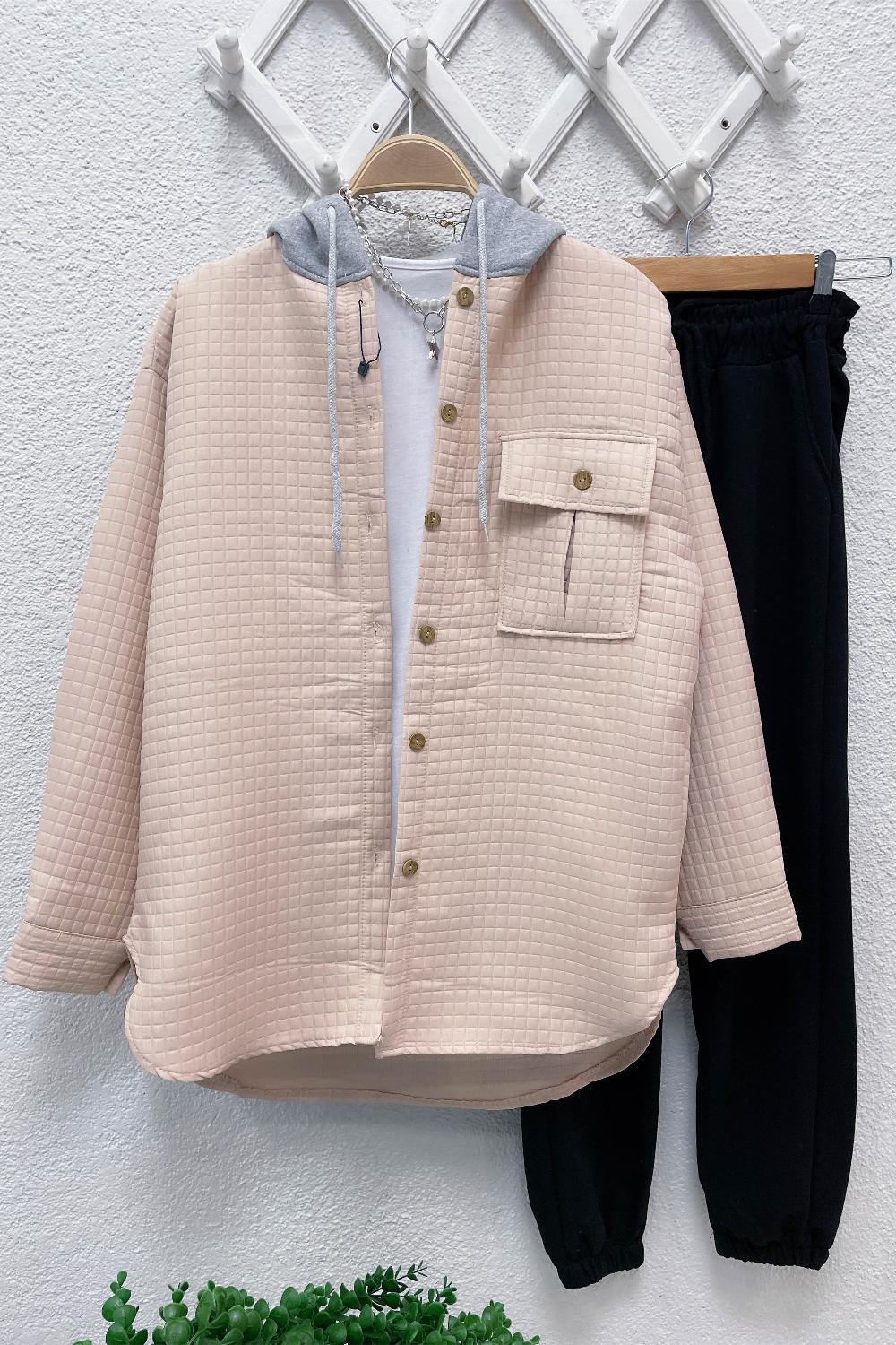 TEK CEPLİ KAPŞONLU KAPİTONE CEKET