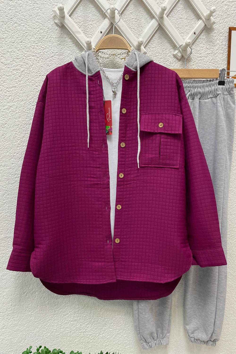 TEK CEPLİ KAPŞONLU KAPİTONE CEKET