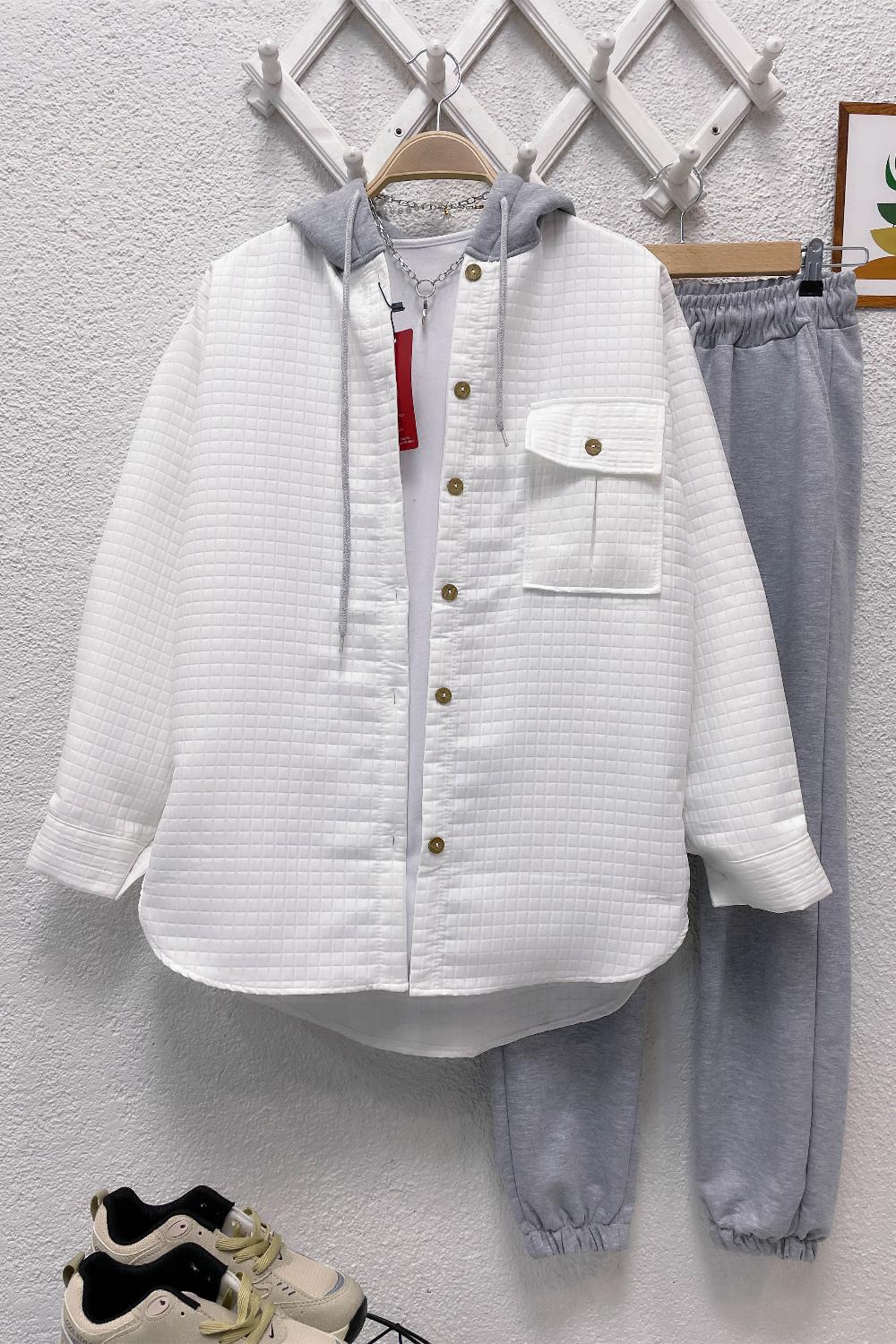 TEK CEPLİ KAPŞONLU KAPİTONE CEKET