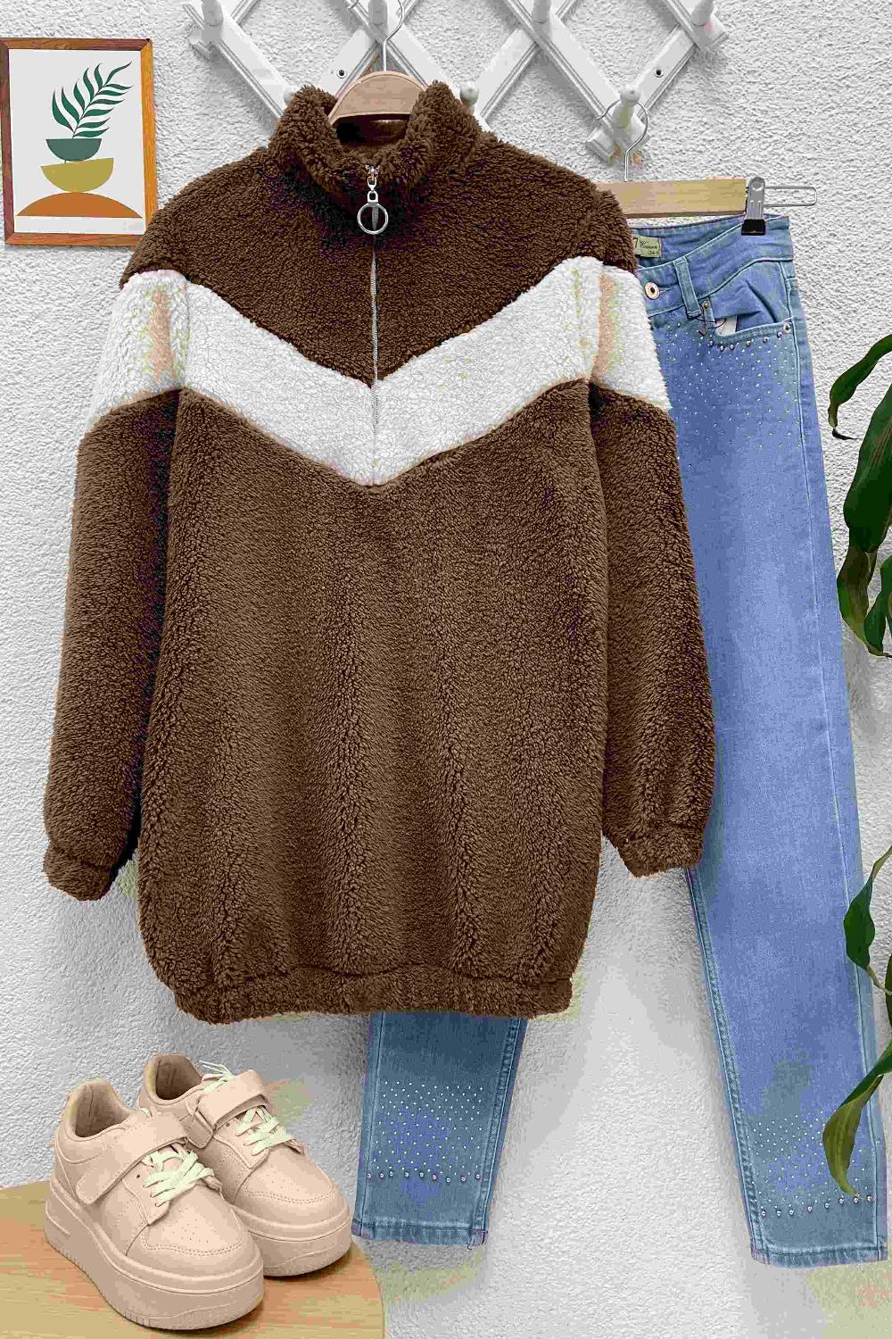 KUZU PELUŞ SWEATSHİRT