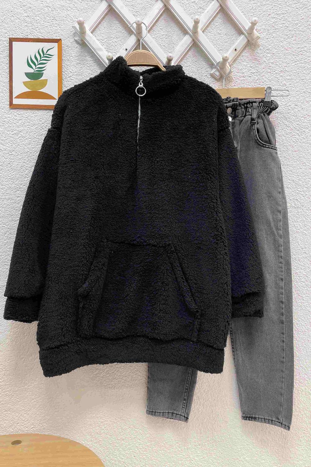 KUZU PELUŞ SWEATSHİRT