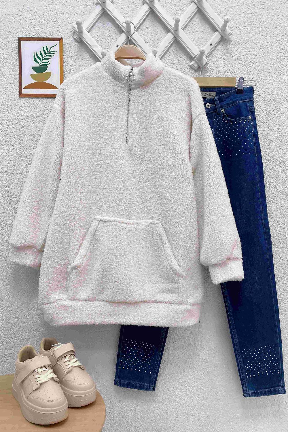 KUZU PELUŞ SWEATSHİRT