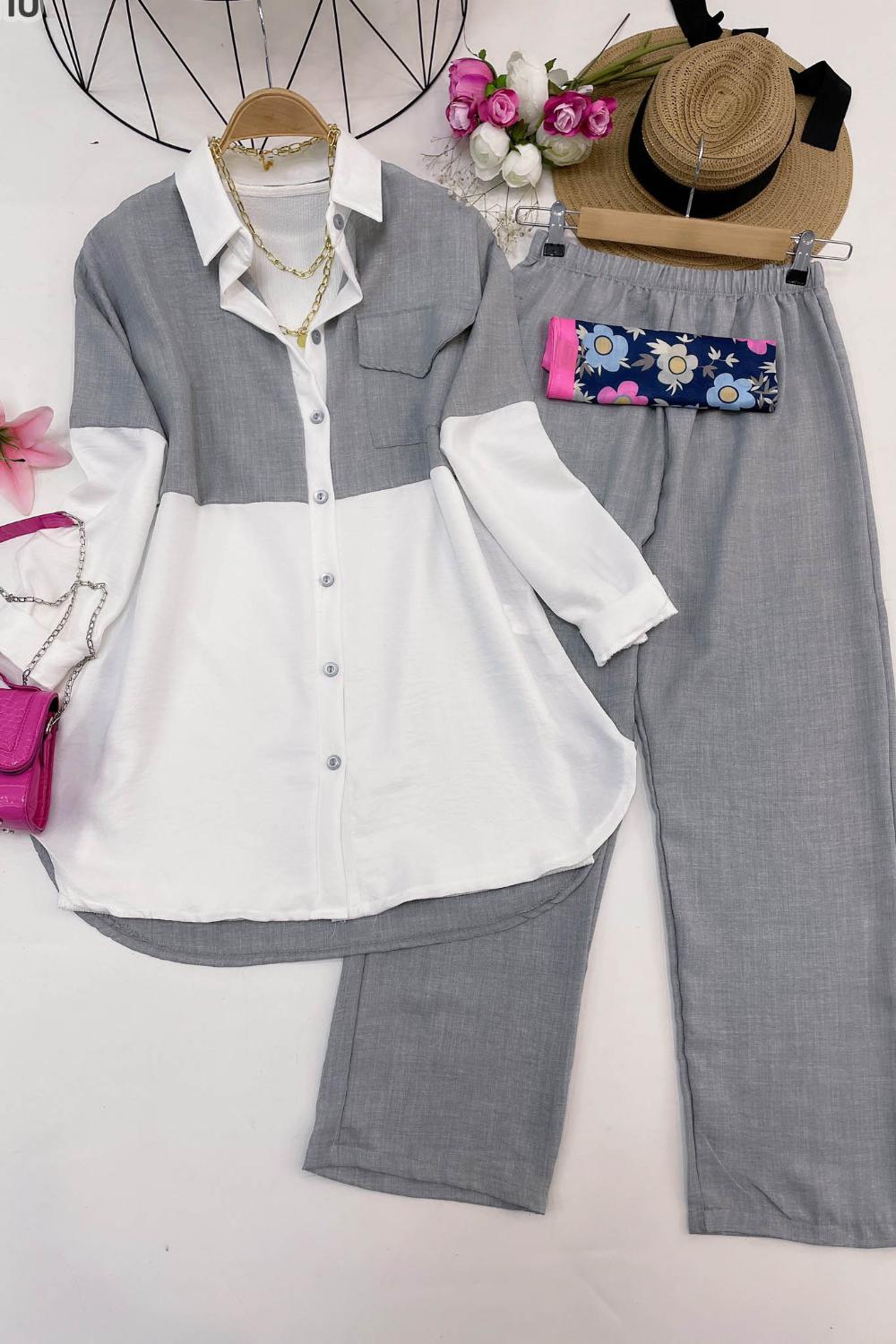 İKİ RENKLİ CEPLİ AEROBİN TAKIM