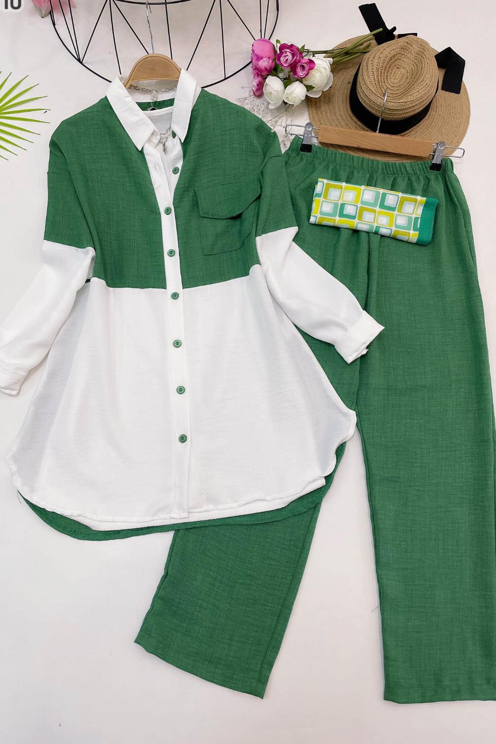 İKİ RENKLİ CEPLİ AEROBİN TAKIM