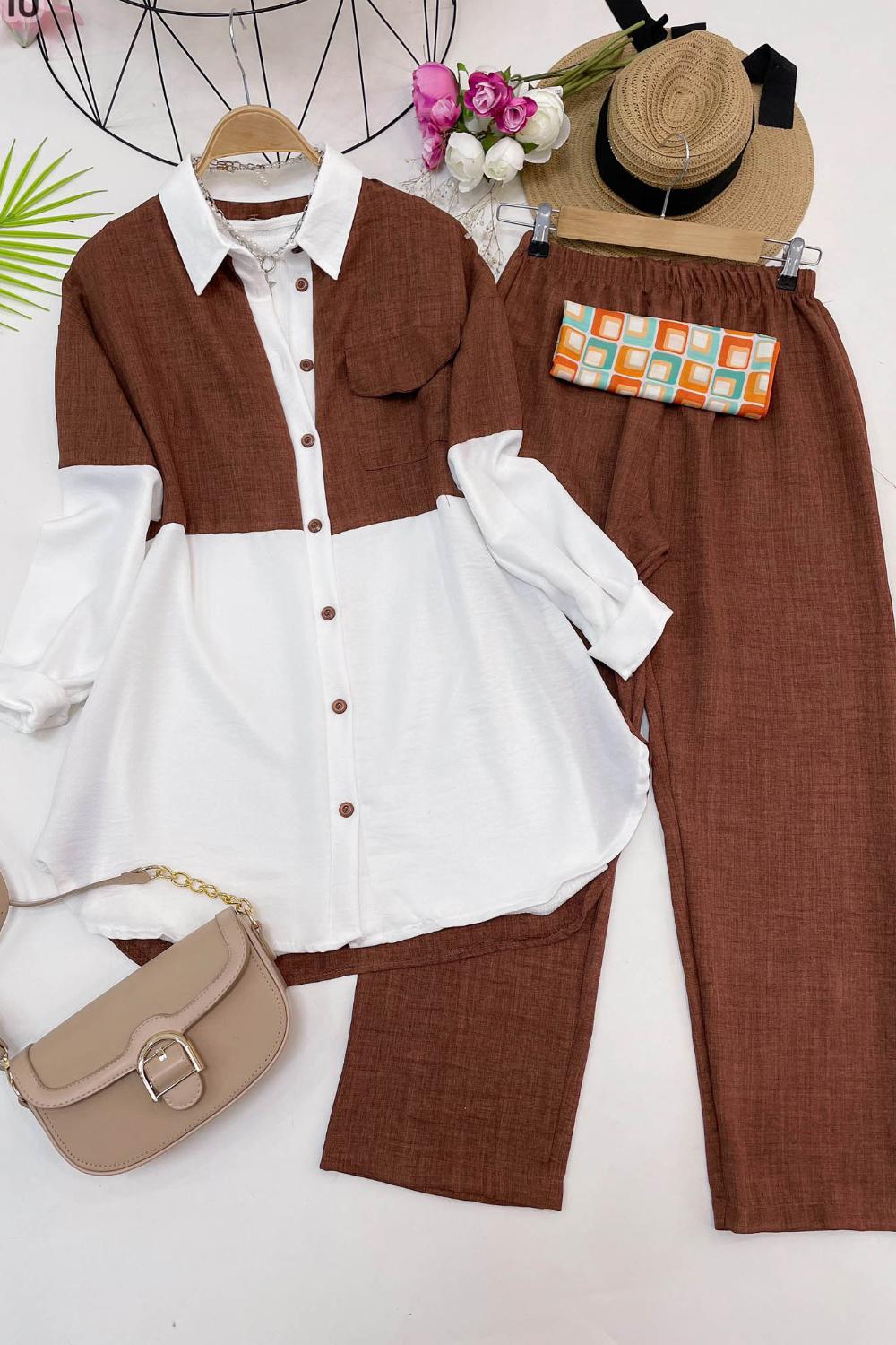 İKİ RENKLİ CEPLİ AEROBİN TAKIM