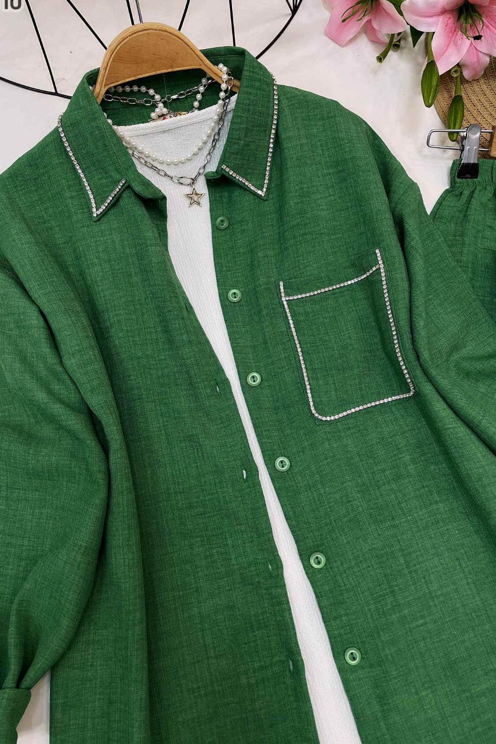 CEP VE YAKASI İŞLEMELİ TAKIM