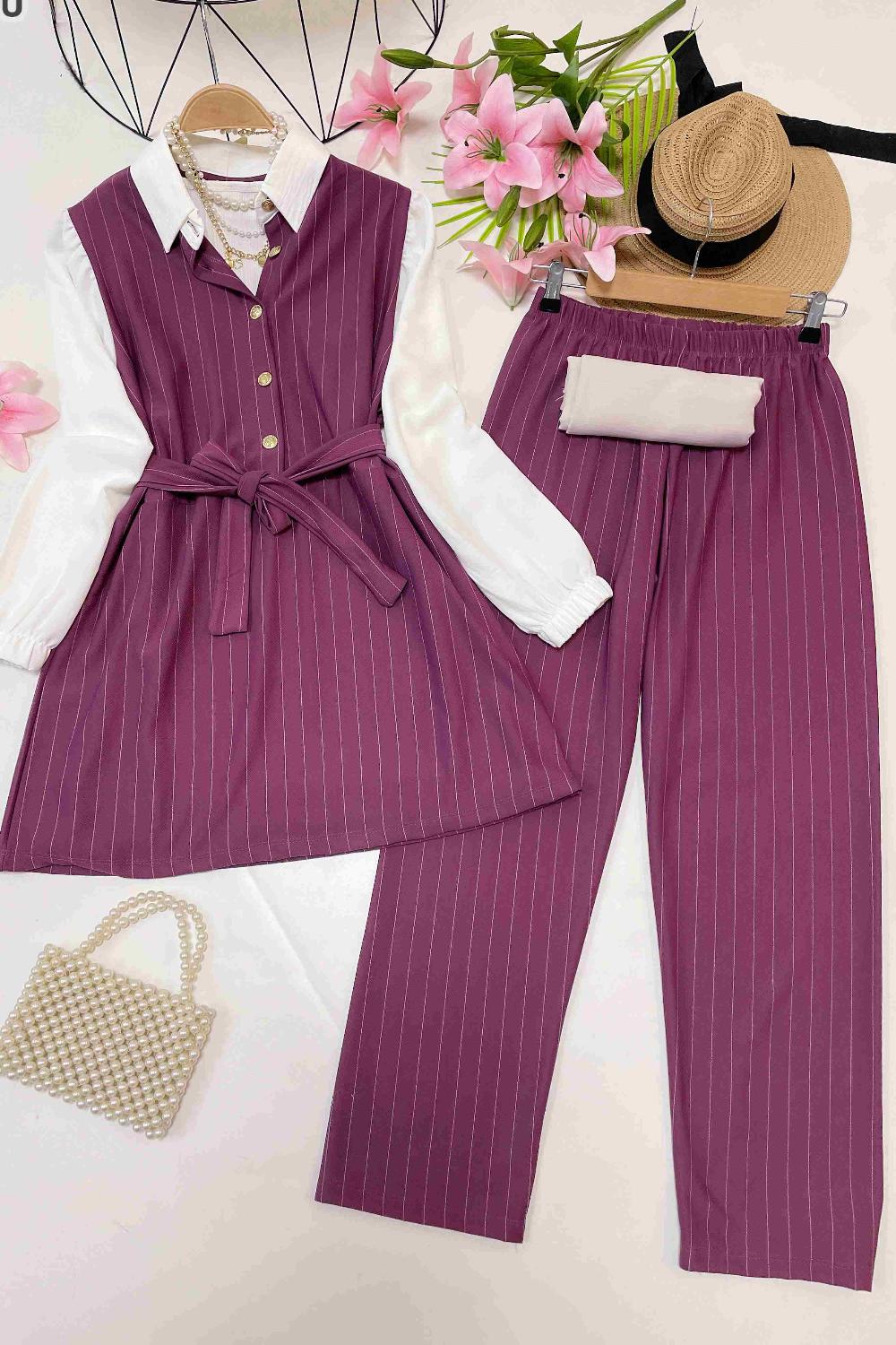 ÇİZGİLİ SÜVETER TAKIM