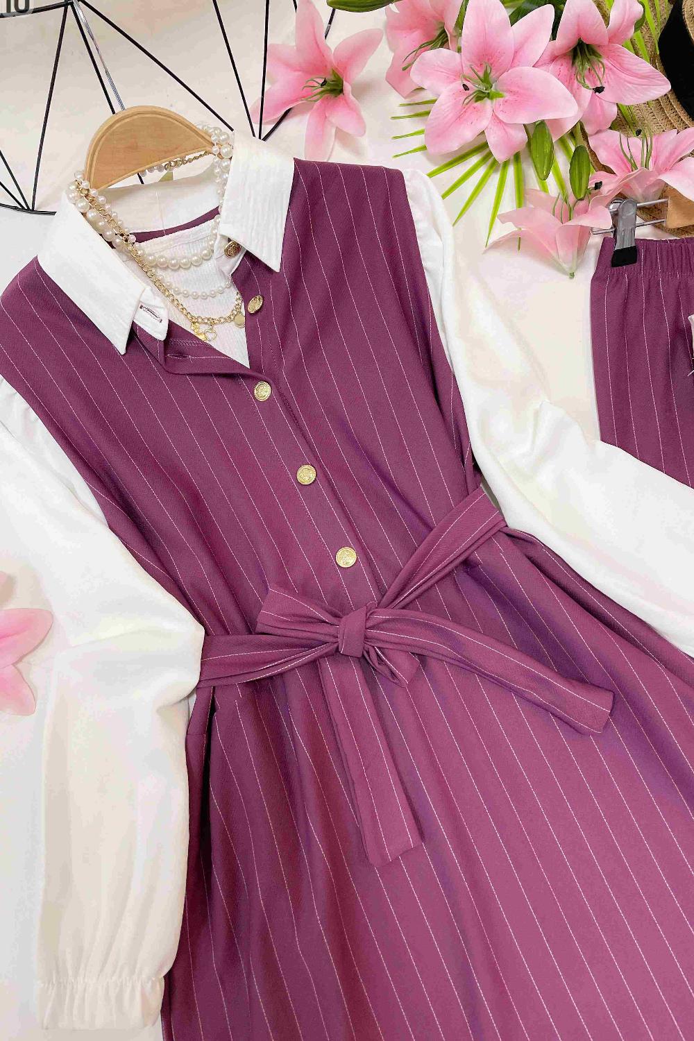 ÇİZGİLİ SÜVETER TAKIM