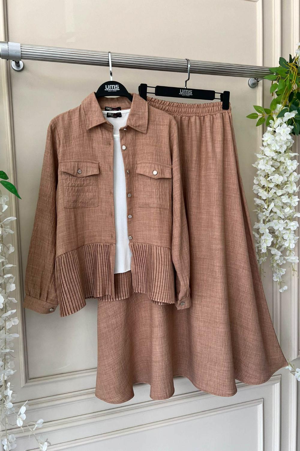 PİLE DETAYLI ETEK TAKIM