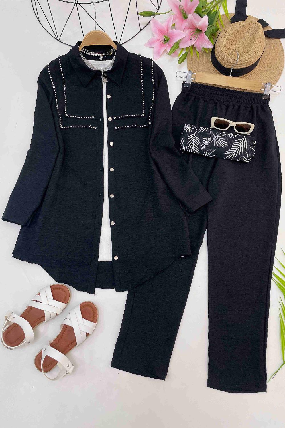 YAKA TAŞ İŞLEME KETEN TAKIM