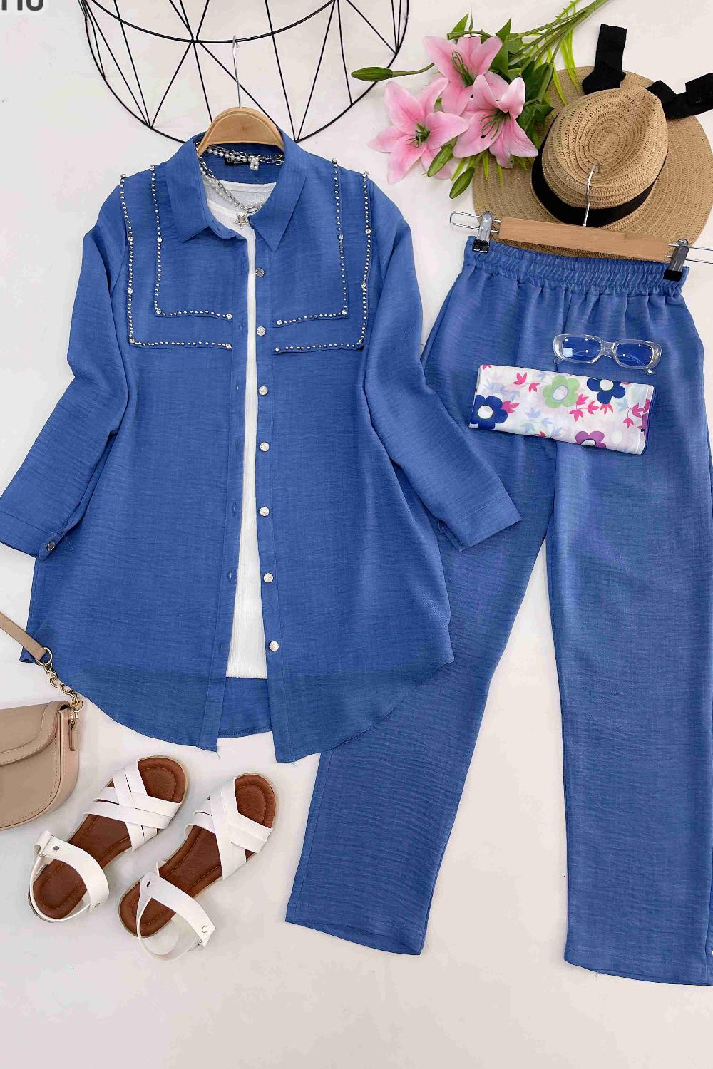 YAKA TAŞ İŞLEME KETEN TAKIM