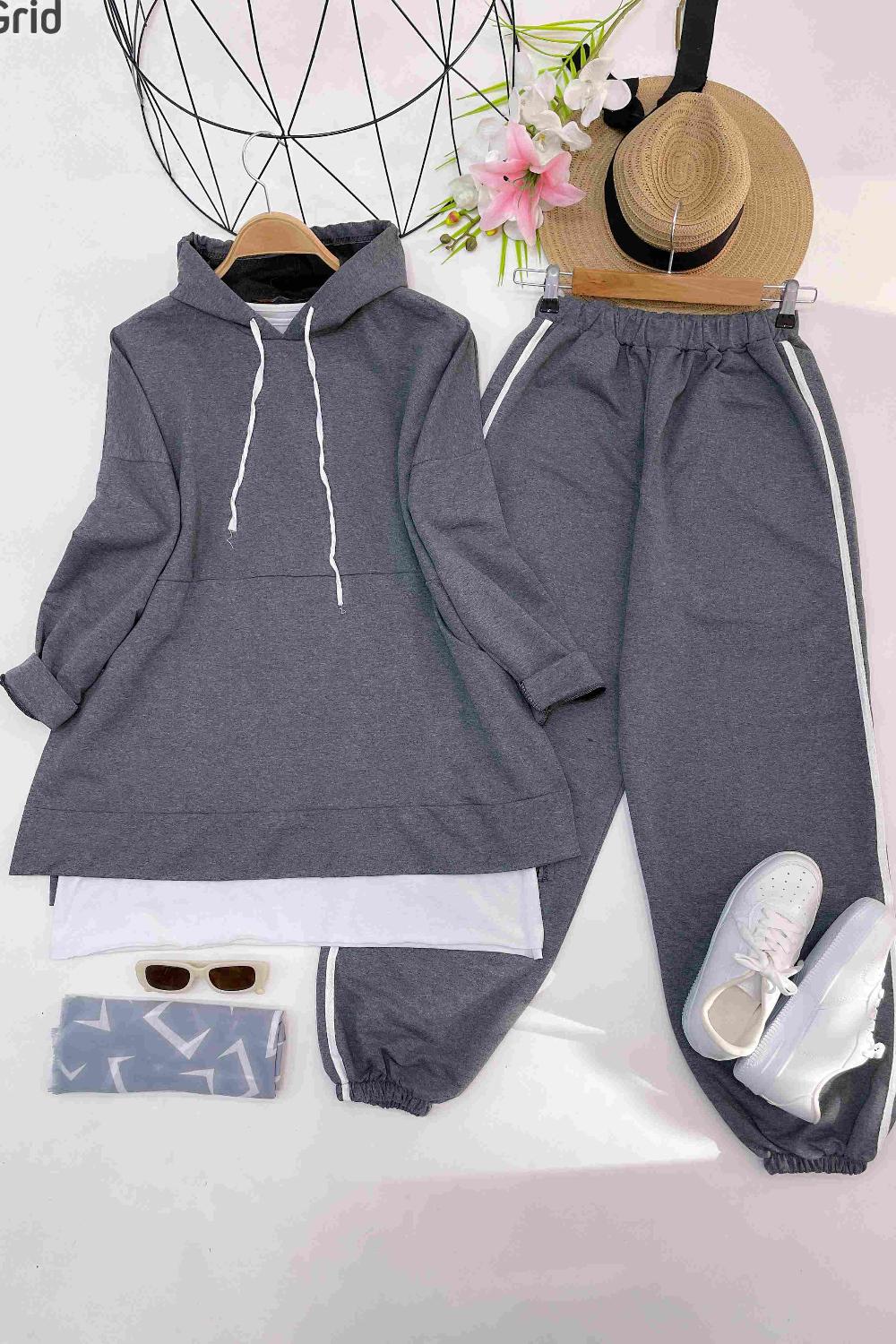 KAPŞONLU İÇLİK DETAY TAKIM