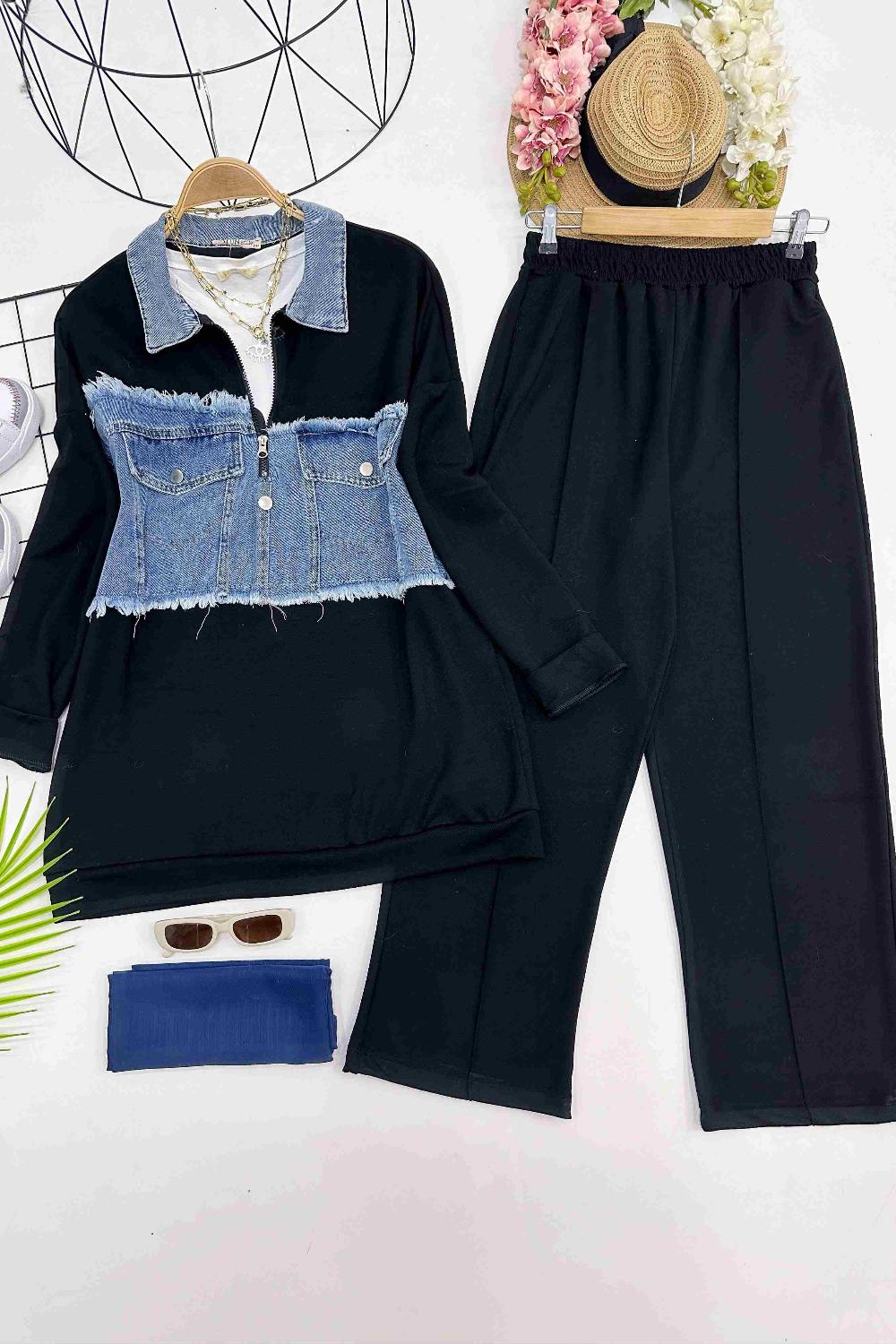 DENİM DETAYLI OYSH TAKIM