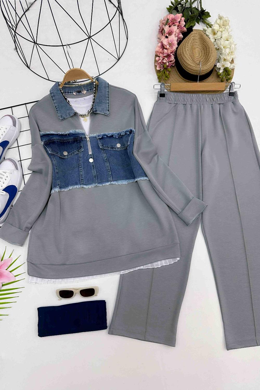 DENİM DETAYLI OYSH TAKIM