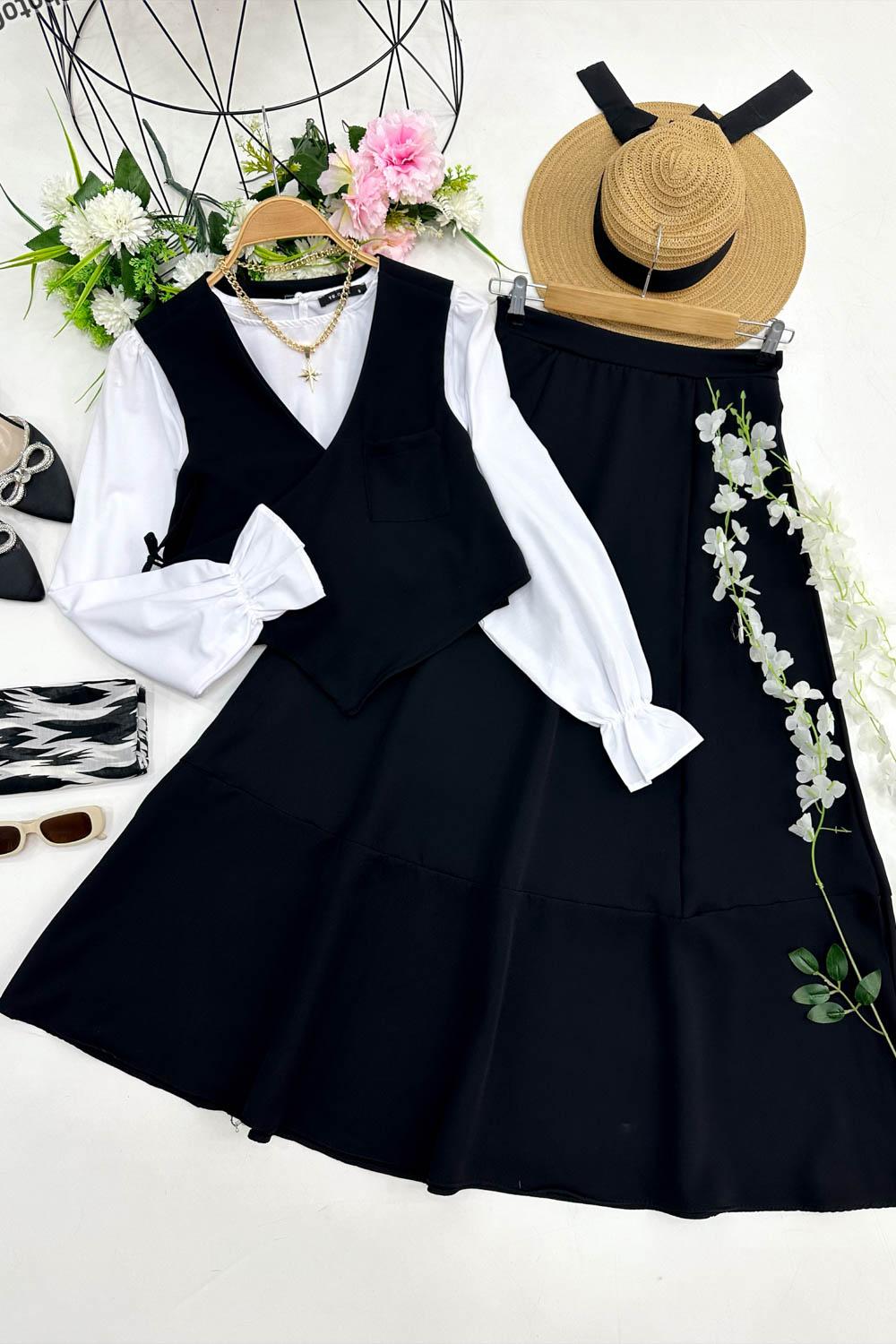 BAĞCIKLI YELEK ETEK TAKIM