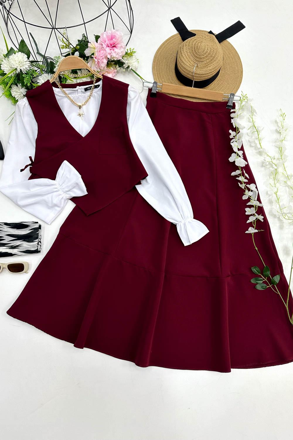 BAĞCIKLI YELEK ETEK TAKIM