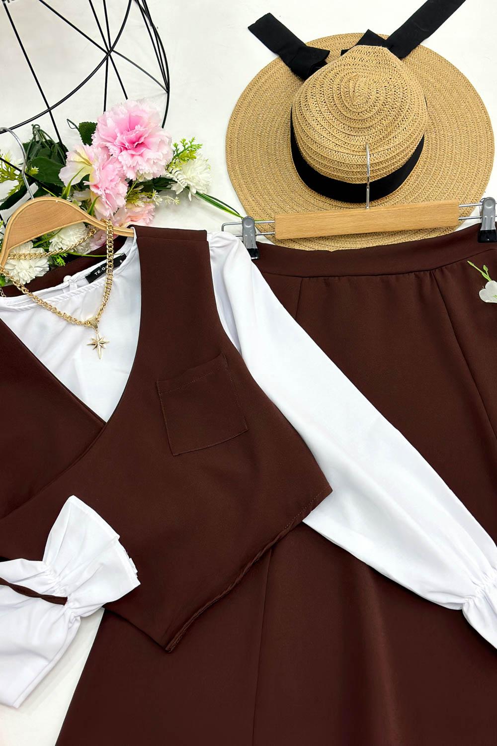 BAĞCIKLI YELEK ETEK TAKIM