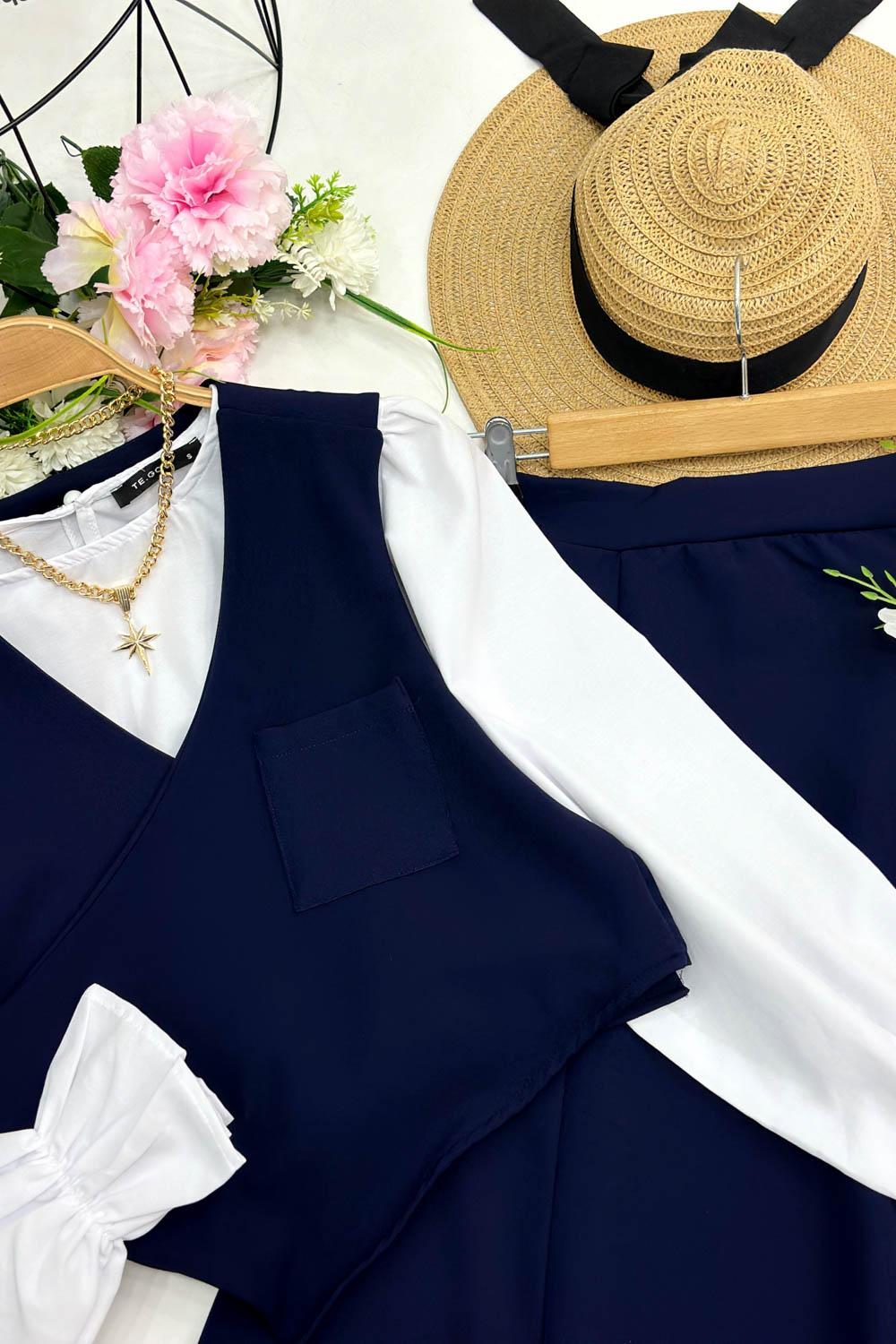 BAĞCIKLI YELEK ETEK TAKIM