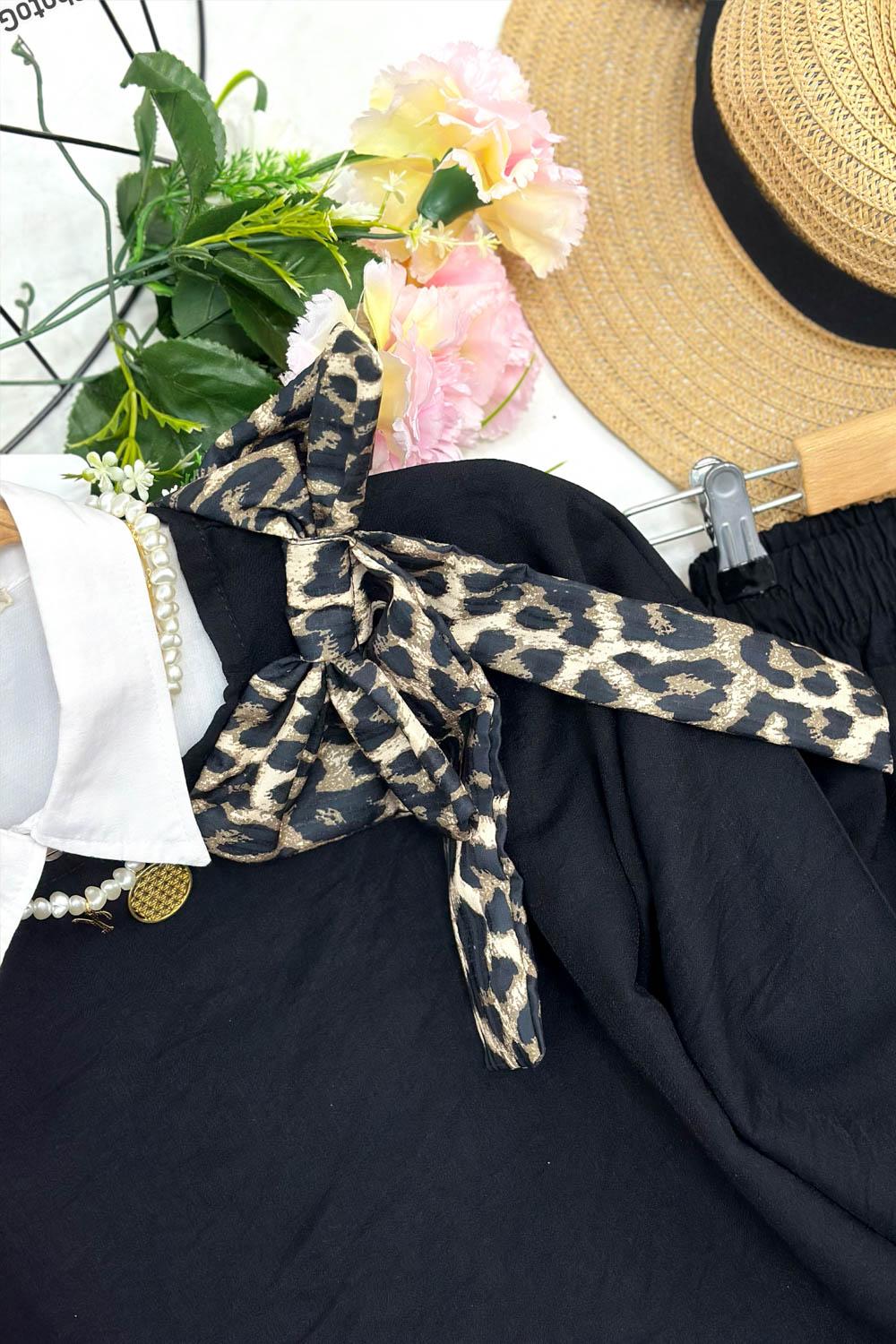 LEOPAR FİYONKLU ETEK TAKIM