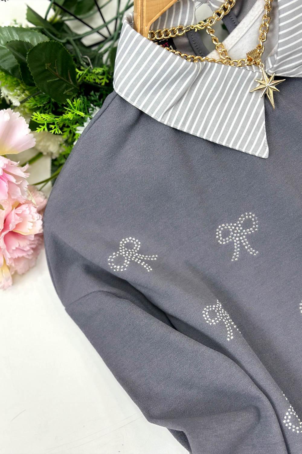 GÖMLEK DETAYLI FİYONK TAŞ DETAYLI TAKIM