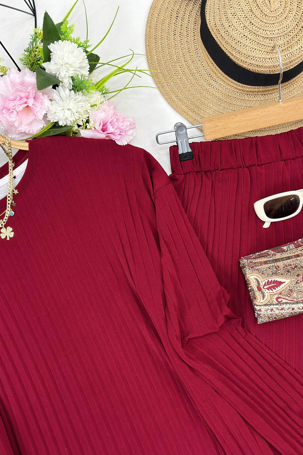 PLİSELİ İKİLİ TAKIM