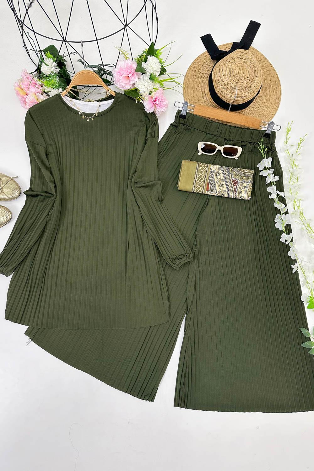 PLİSELİ İKİLİ TAKIM