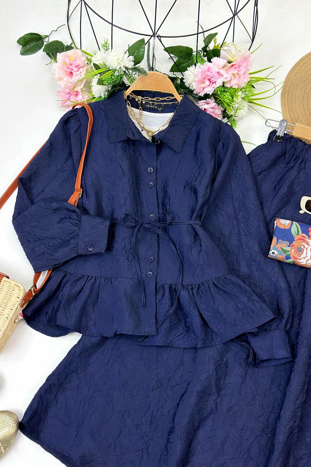 SATEN KRAŞ ETEKLİ TAKIM