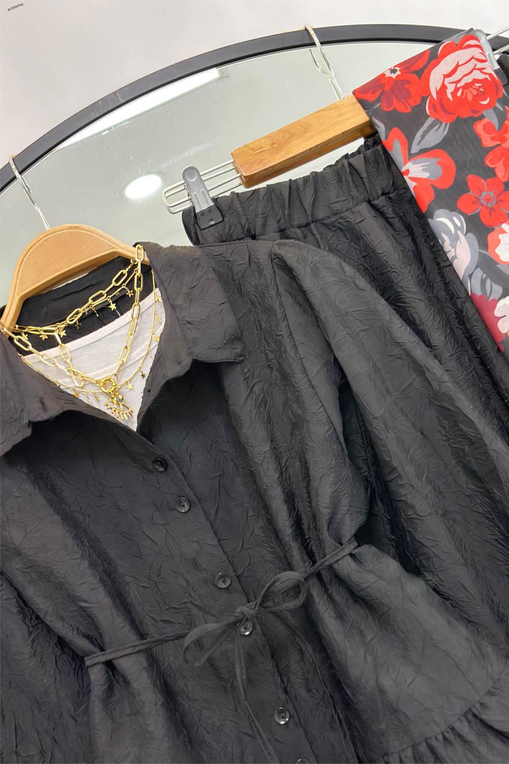 SATEN KRAŞ ETEKLİ TAKIM