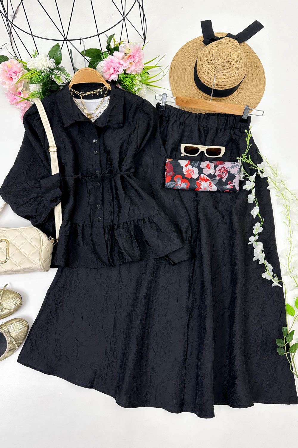 SATEN KRAŞ ETEKLİ TAKIM