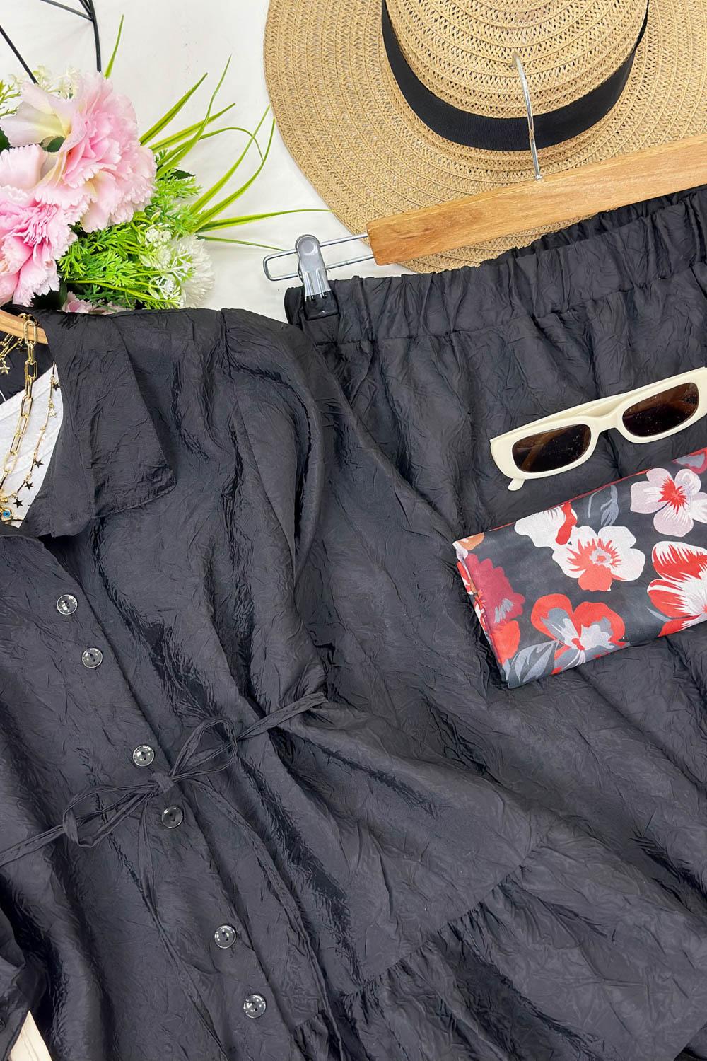 SATEN KRAŞ ETEKLİ TAKIM