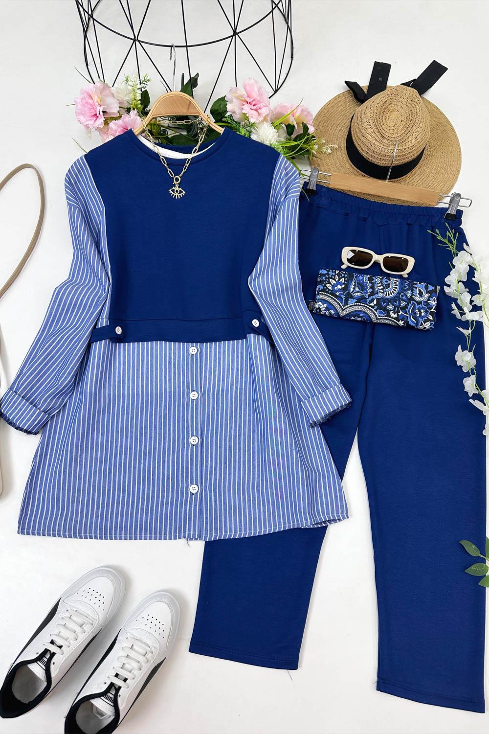 PENYE DETAYLI  GÖMLEKLİ TAKIM