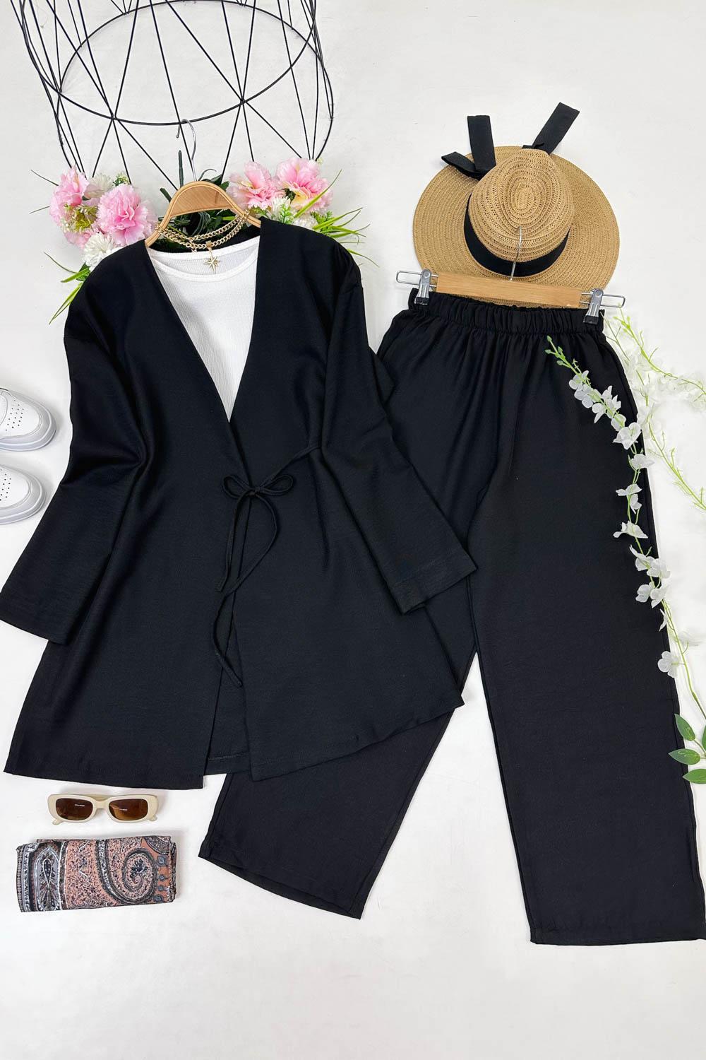 SEVGİ YANDAN BAGLAMALI PANTOLONLU TAKIM