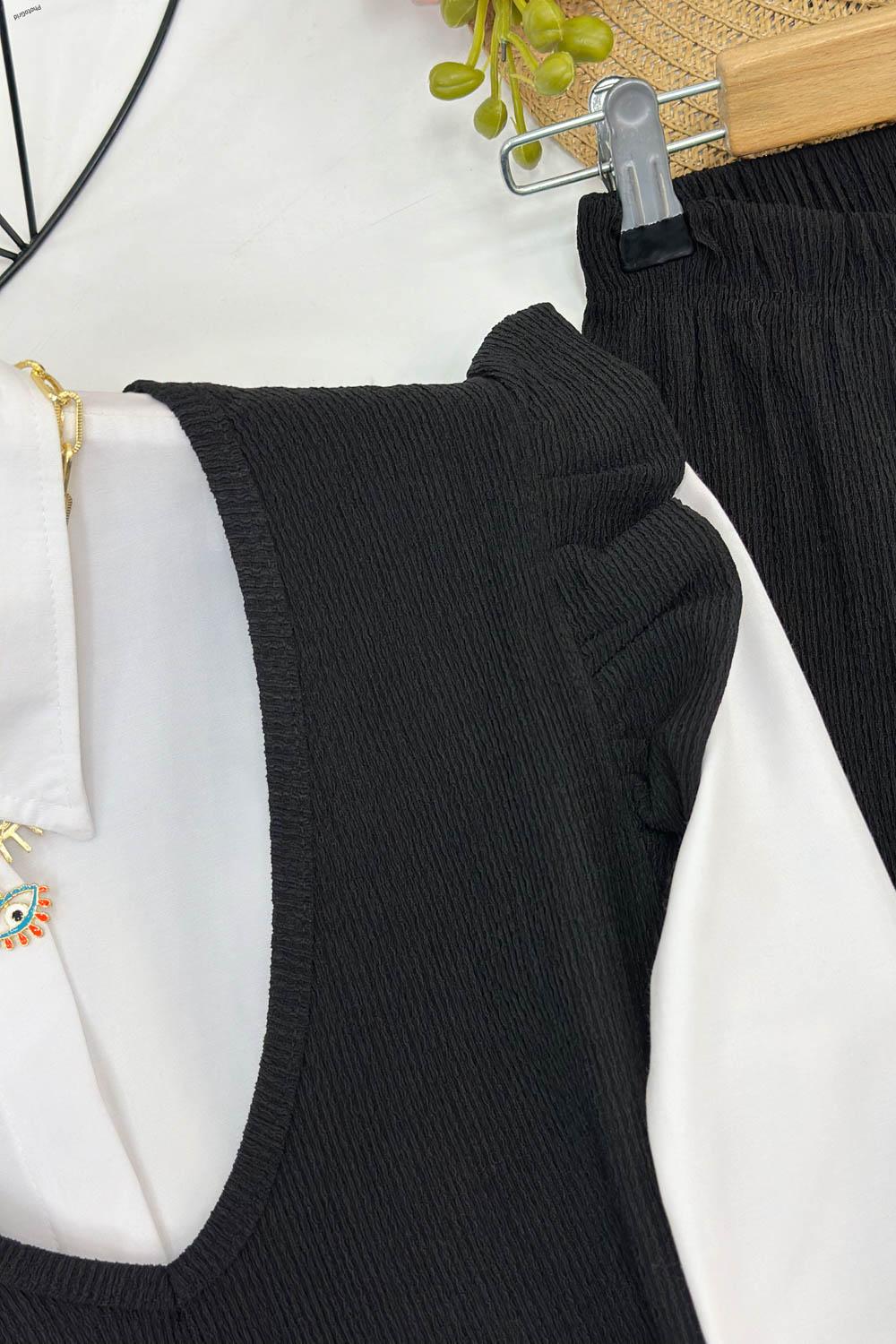 OMUZU FIRFIRLI  SUWETERLİ TAKIM