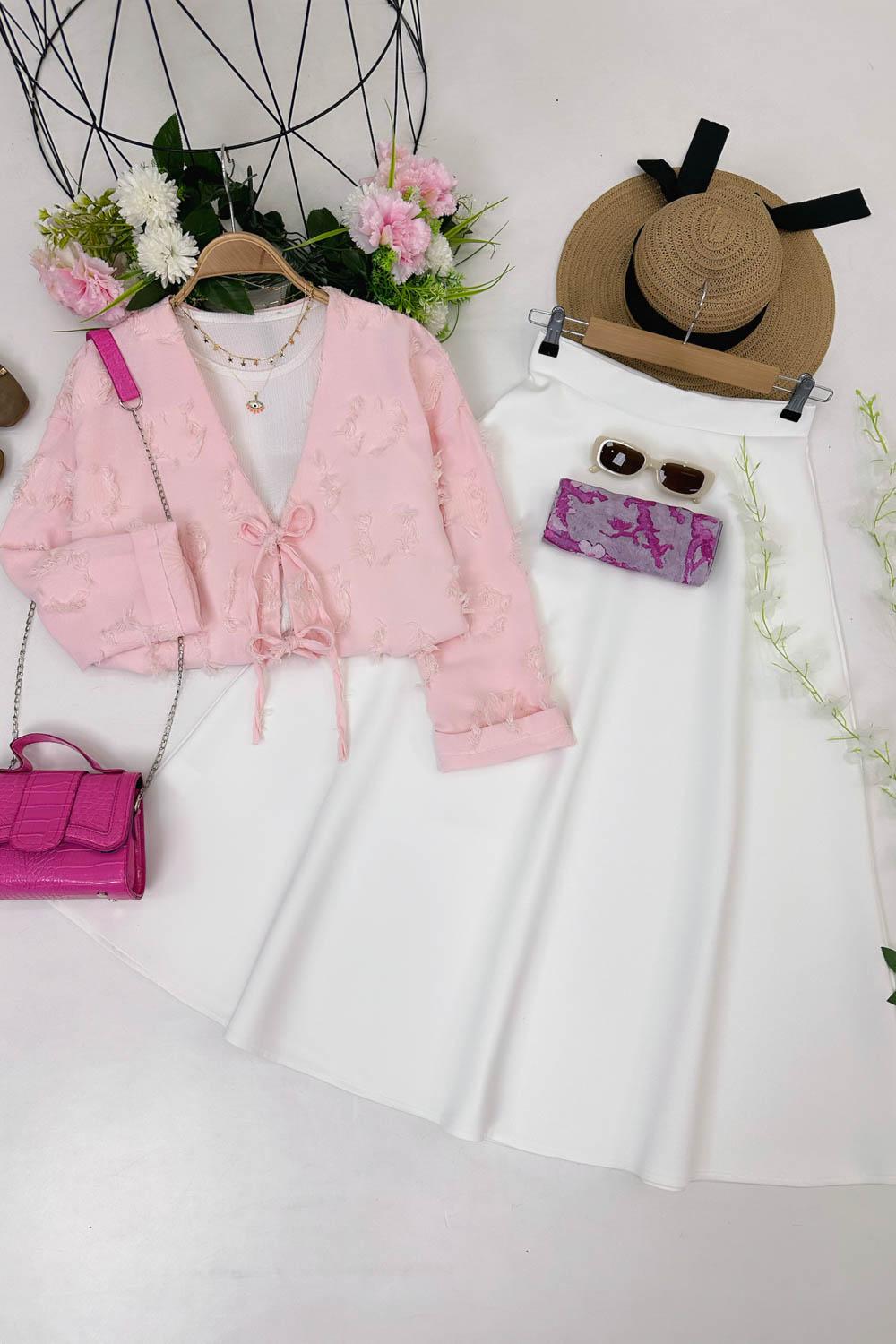 PÜSKÜL  DETAYLI KİMONO