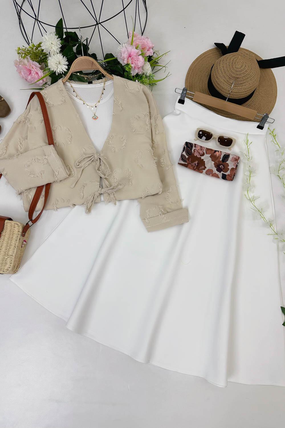 PÜSKÜL  DETAYLI KİMONO