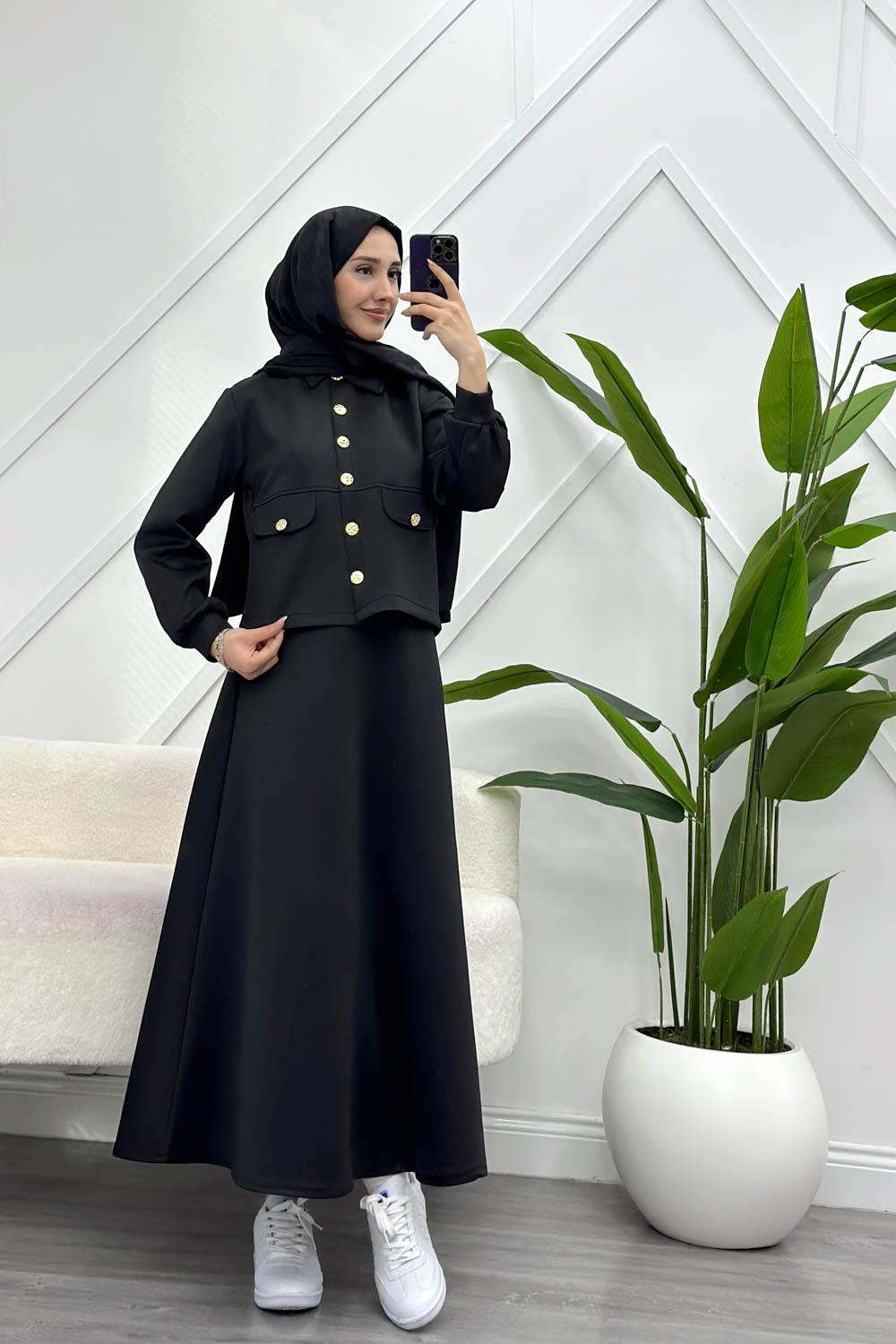 SAHTE CEP DETAYLI KADIN ETEKLİ TAKIM