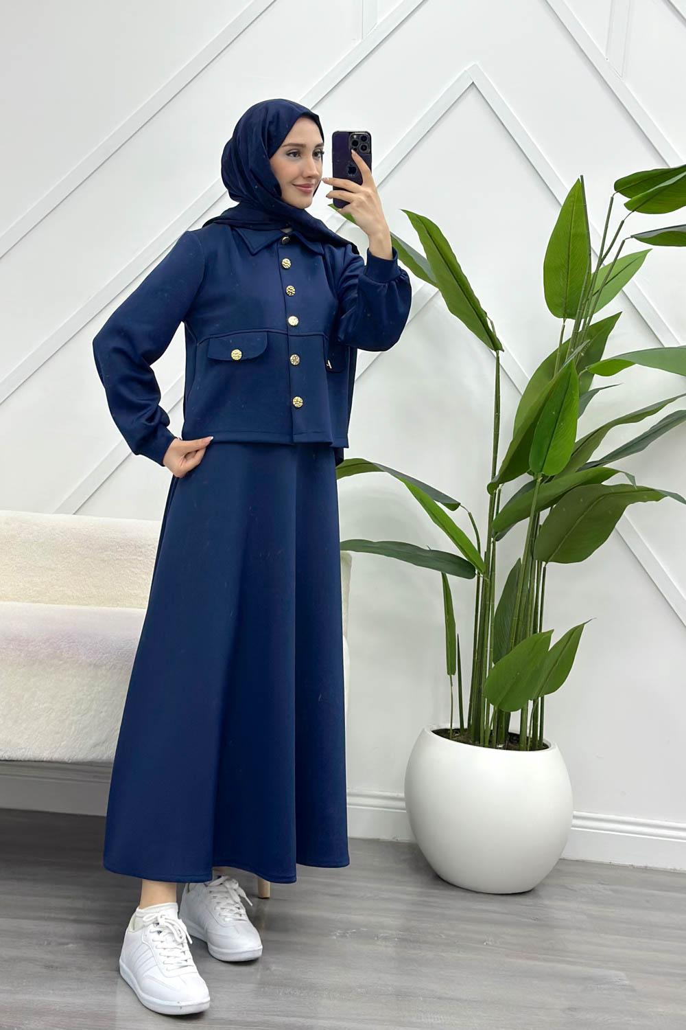 SAHTE CEP DETAYLI KADIN ETEKLİ TAKIM